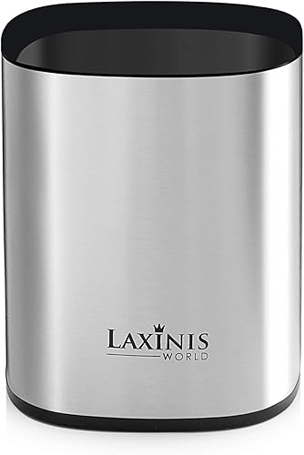 Miniatura 7 de Soporte para utensilios de cocina de acero inoxidable, organizador grande de utensilios, diseño rectangular moderno, utensilio de 6.1 x 5 pulgadas