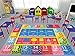 KC Cubs Playtime Collection Math Symbols, Numbers and Shapes Educational Learning Area Rug Carpet for Kids and Children Bedroom and Playroom (5' 0