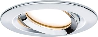Paulmann 93683 Nova Plus LED Einbauleuchte rund schwenkbar 1x6,8W IP65 dimmbar Einbaustrahler Chrom Spot Aluminium Einbaulampe 2700K