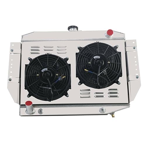 Miniatura 4 de Relé de ventilador de aluminio de 4 filas para Jeep Wagoneer Cherokee J10 J20 J-100 J-2500 J-2600 J-4600 J-4700 J-4800 5.9L6.6L V8 1973 1974 1975