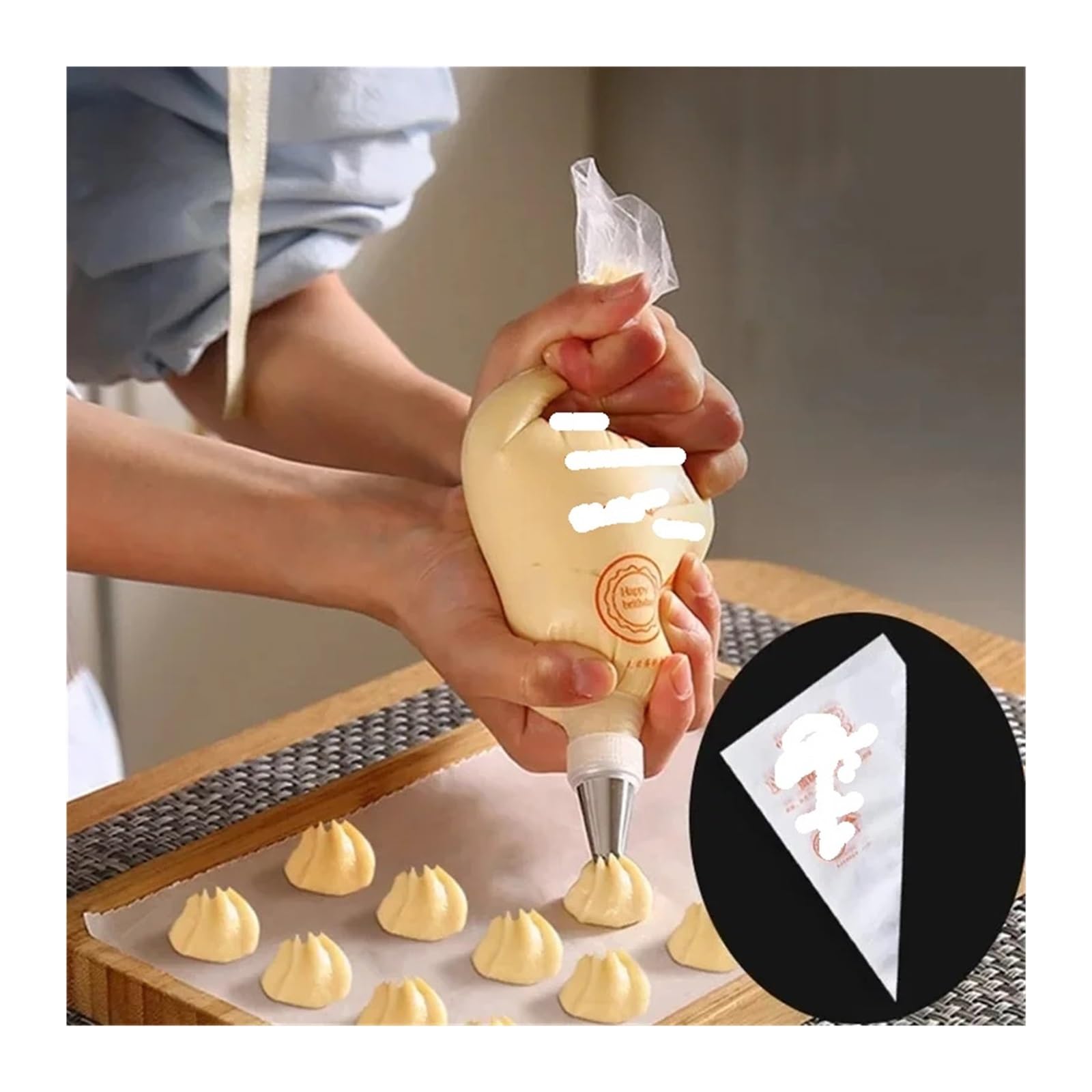 Juego de herramientas para repostería, 1 juego de bolsas de pastelería, boquillas, raspador de crema, accesorios para suministros para pasteles y suministros