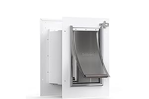 Baboni Small Doggy Door for Wall, Steel Frame, Telescoping Tunnel, Aluminum Lock,...