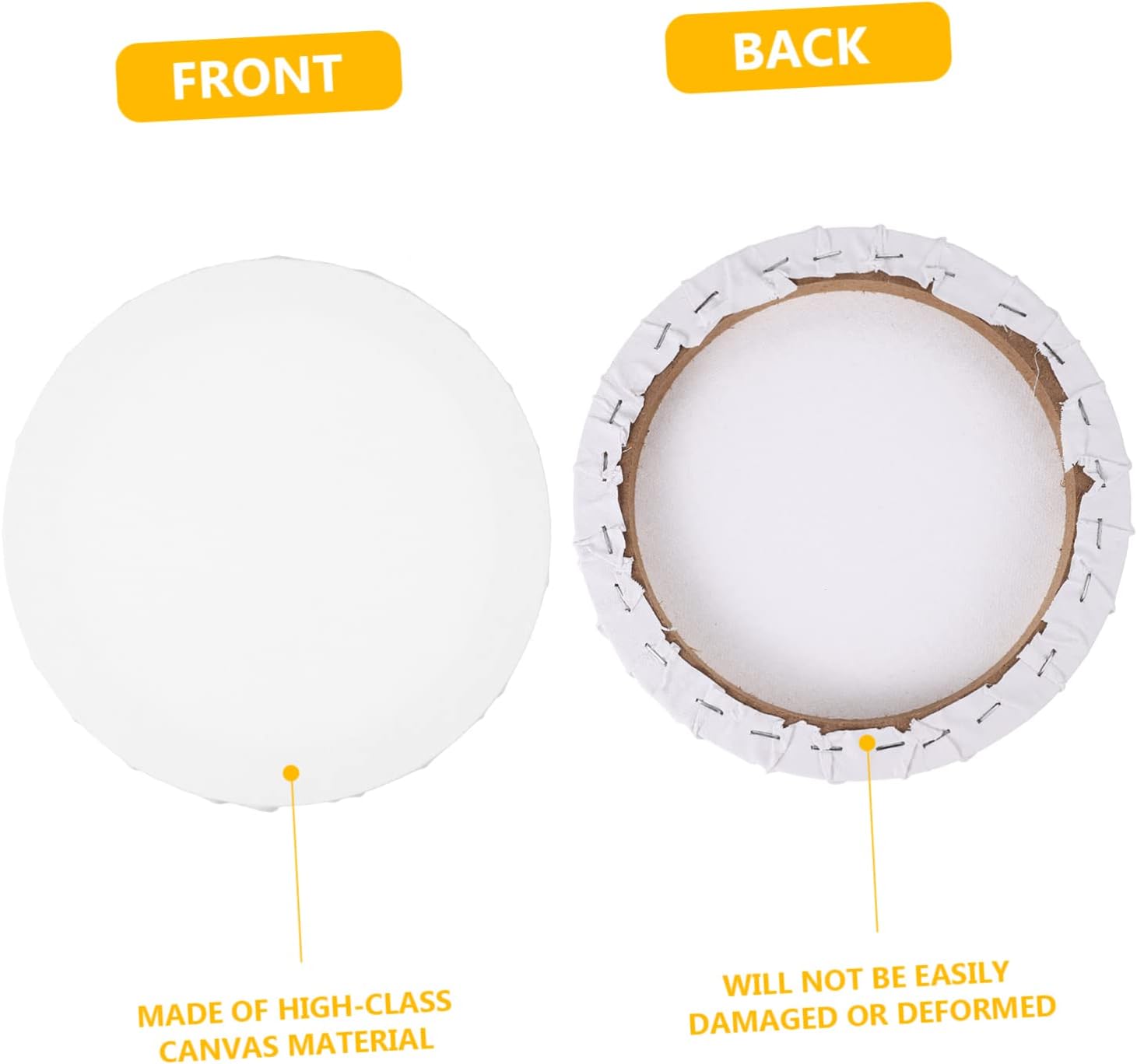 HOMSFOU 3pcs Round Canvas Panel Boards for Painting Art Supplies for Oil Painting Crafts Multi-Functional Display Boards Wide Application Art Canvas