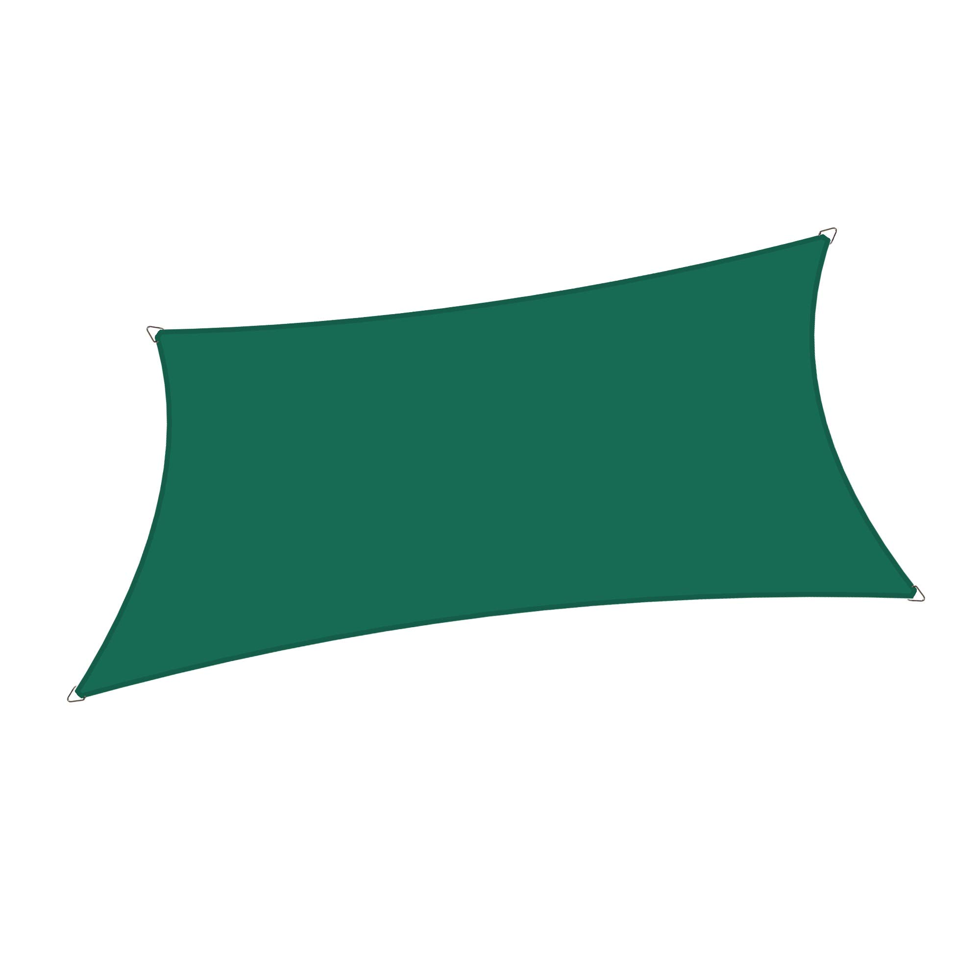 Alion Home © Waterproof Woven Sun Shade Sail - Forest Green (6' x 9' Rectangular)