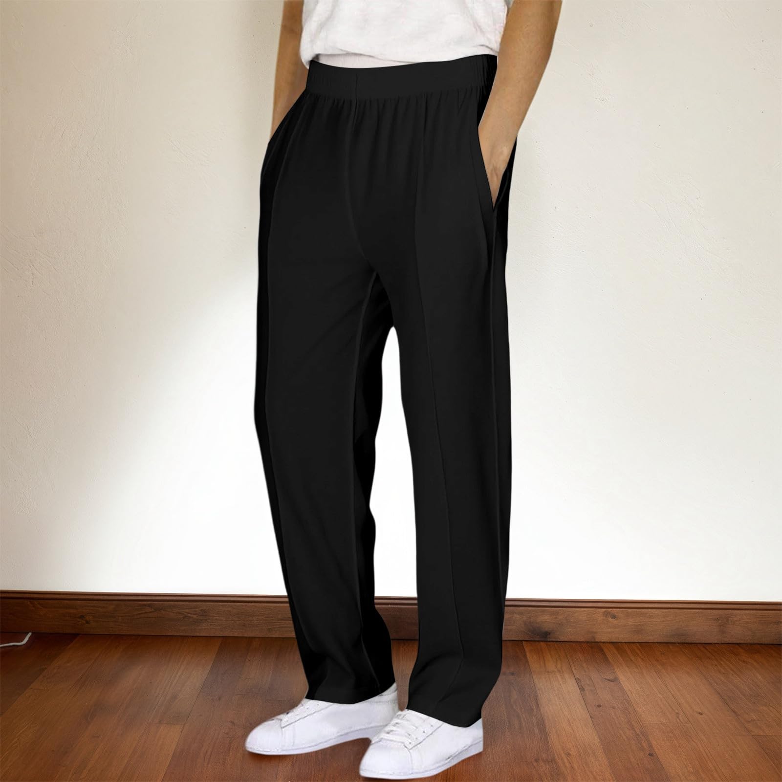 Genérico Pantalones de Chandal Niño Pantalones Casuales de Tiro Largo con Cintura Elástica para Uso Diario y Escolar en Niños