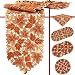 Produktbild Quinnyshop Herbst Laubblätter Stickerei Tischdeckchen 40 cm Rund Polyester, Terrakotta