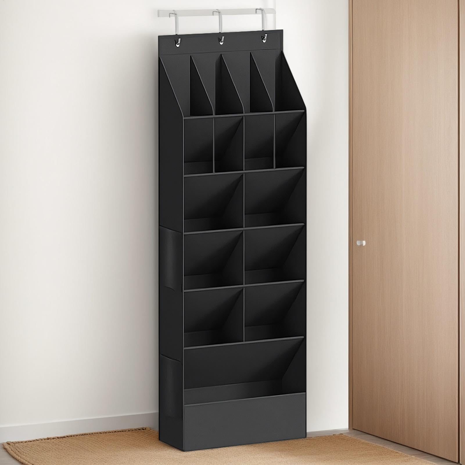 Organizador de zapatos para puerta, 11 bolsillos, gran capacidad, solución de almacenamiento Oxford para organización del hogar, ideal para familiares y amigos, accesorio de armario que ahorra espacio