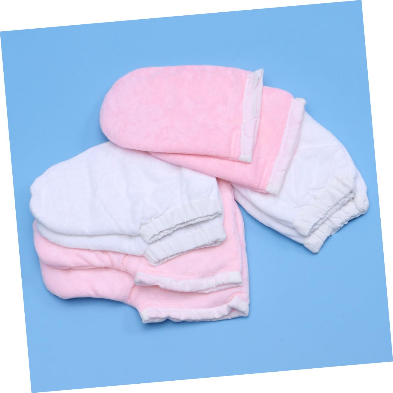 FRCOLOR 4 Pares De Guantes Para Cera Manoplas De Baño De Cera Guantes De Mano Guantes De Tela Botines Guante De Baño Guante Calentador De Cera De Parafina Para Manos Y Pies Guantes De