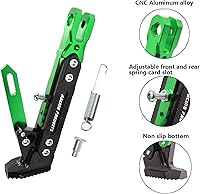 Vista 4 de Soporte universal para motocicleta, soporte lateral ajustable para motocicleta eléctrica, soporte lateral (verde)