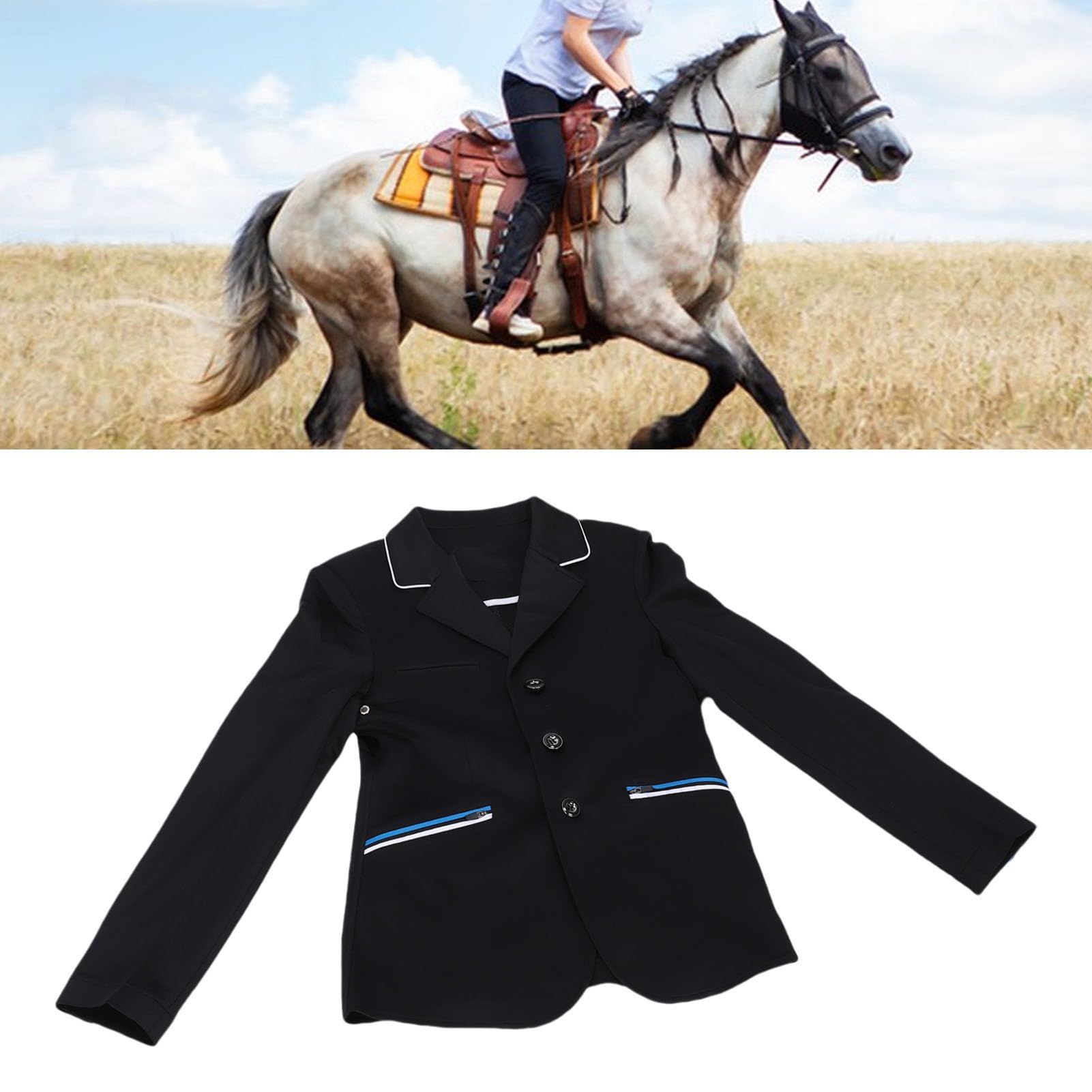 Abrigo Ecuestre Ligero y Elegante Chaqueta de Equitación para Hombres y Mujeres Mezcla de Algodón de Competición