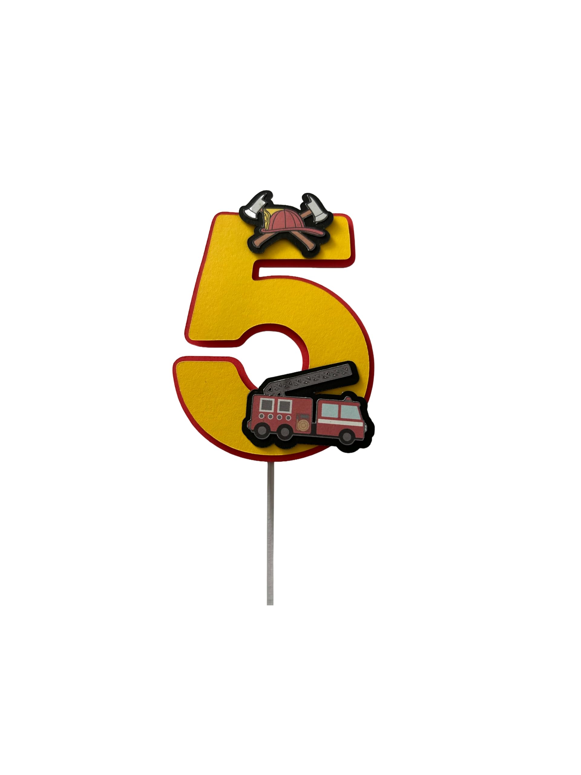 Number 5 Cake Topper (Yellow)