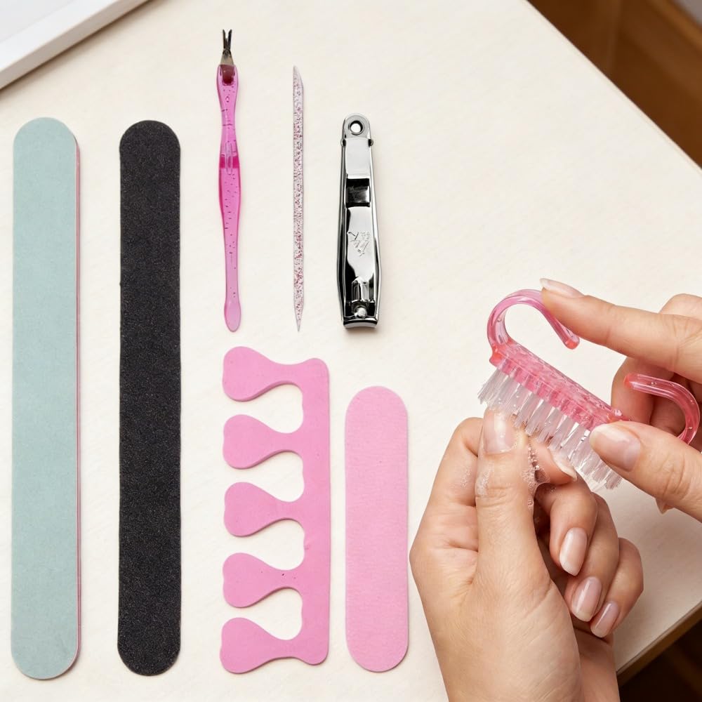 8Pcs Nail Art Set Fingers Foots Sponge Soft UV Gel Polish Beauty Tools Manicure Pedicure Pack Nails Kits