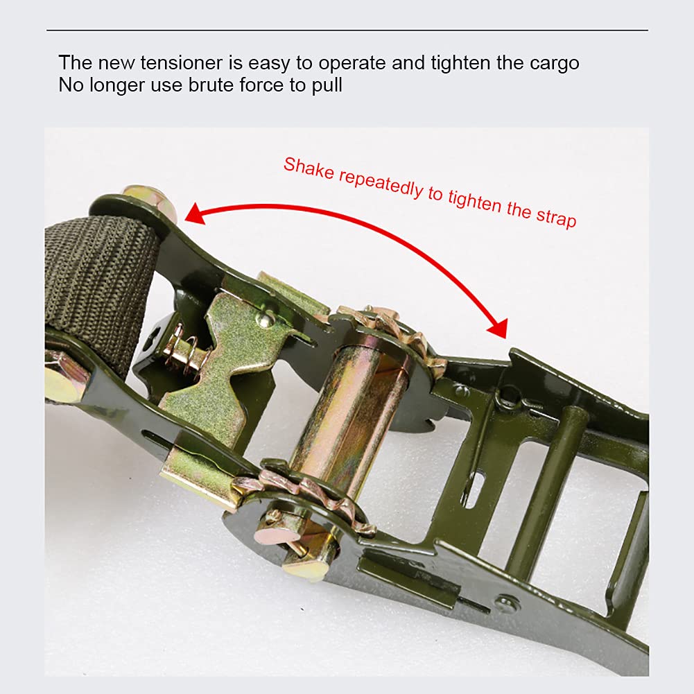 Cinghie a cricchetto resistenti, 5000 kg, 15 m, per spostamenti sicuri di moto e carichi, larghezza: 40 mm