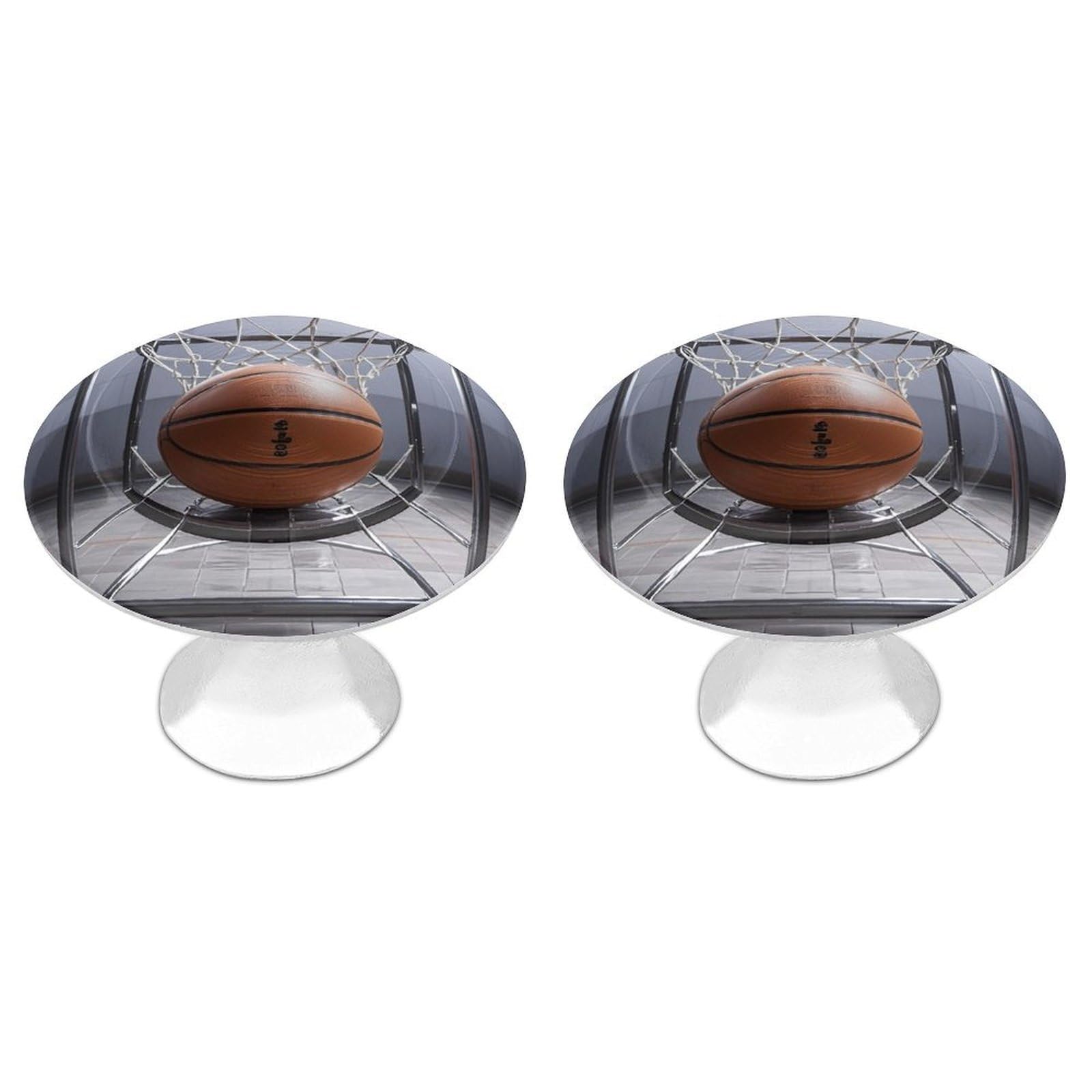 Vstadank Style Basketball Drawer Knob Round Dresser Sturdy Drawer Pulls With Mounting Screws Kitchen Stainless Steel Modern Decorative Handles For Cupboard Closet Bathroom