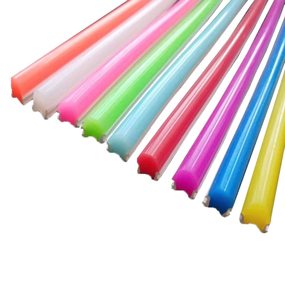 YINLUCK Bendable Silicone LED Neon Strip Diffuser 6mm, 10 Color Options, 1-10 Meter Length, Easy Cut for DIY Neon Sign Making(Ice Blue,3meters)