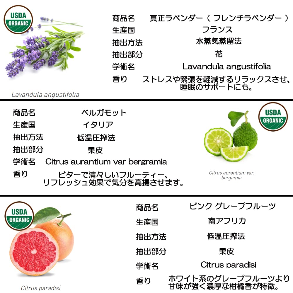 Amazon | &SH オーガニック エッセンシャルオイル お試し 選べる 5ml