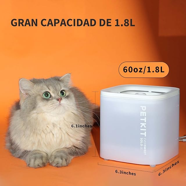 Foto 8 de 8 de PETKIT EVERSWEET Fuente Automática para Gatos 1,85L, Bomba de Agua Inalámbrica