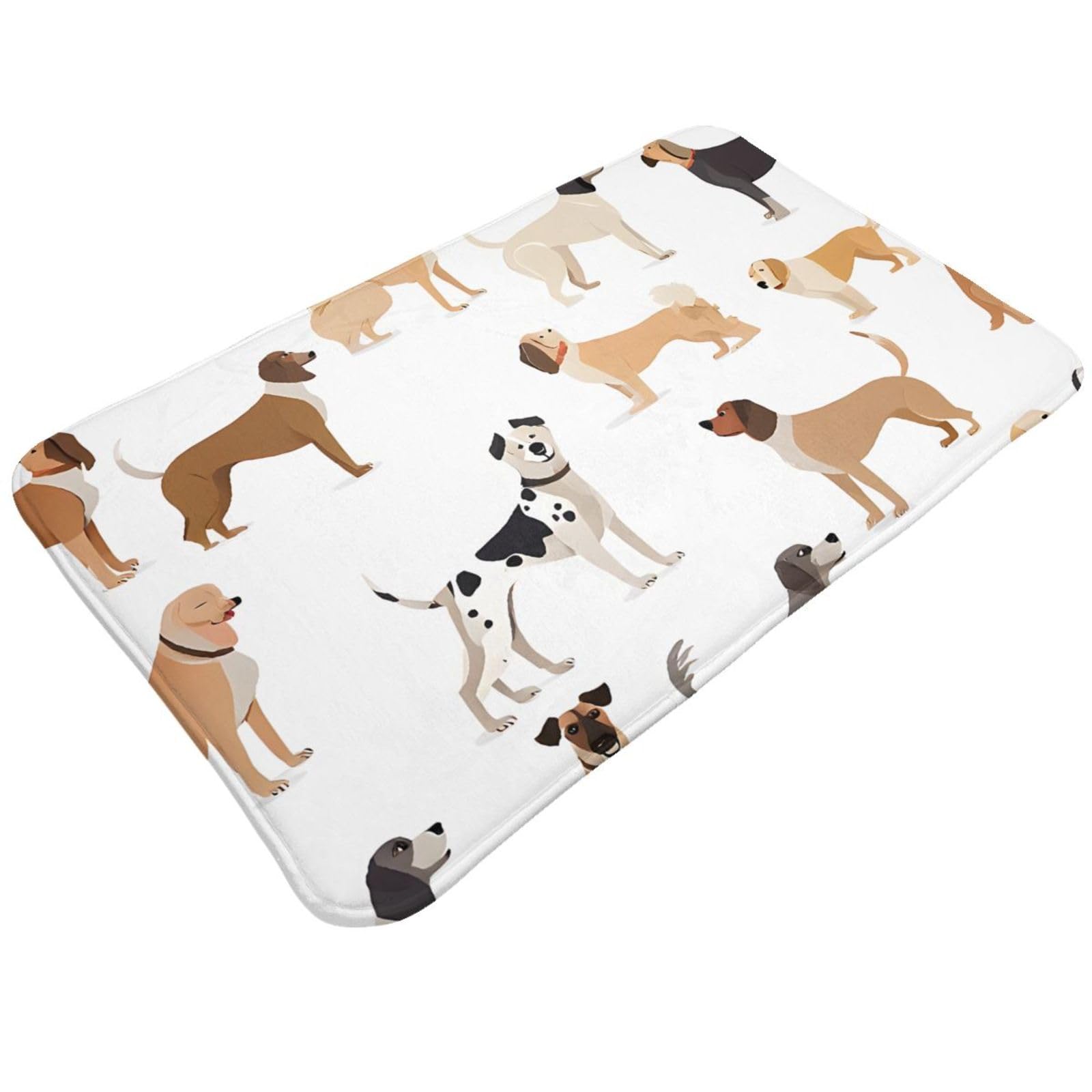Beagle Dog Print Living Room Bathroom Kitchen Anti Slip and Absorbent Carpet, Indoor Entrance Door Muddy Floor Mat, Ultra Soft Washable Carpet 21x31.5 Inches