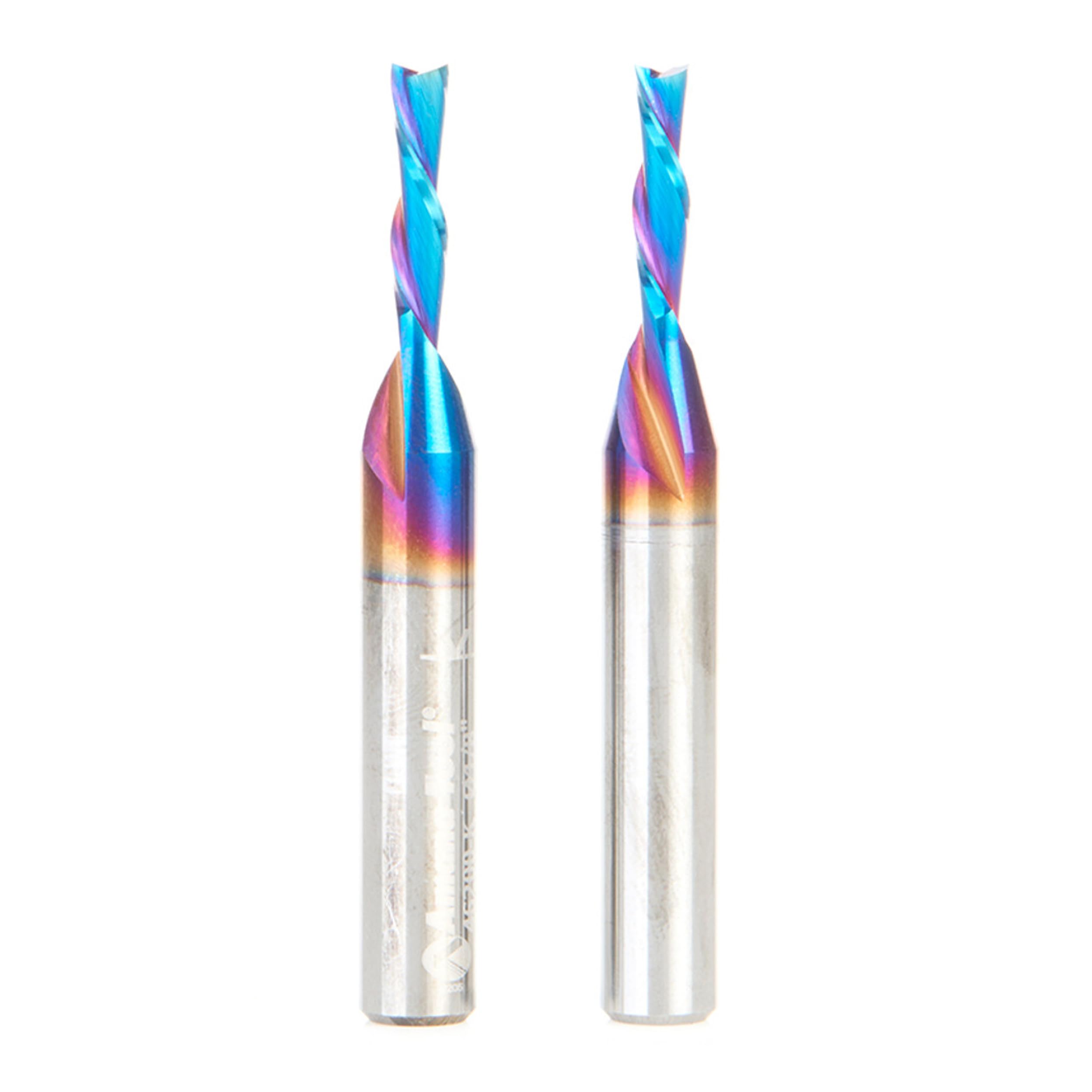 Amana Tool46200-K-2 2-Pack SC Spektra Extreme Tool Life Coated Spiral Plunge 1/8 Dia x 1/2 CH x 1/4 SHK 2 Inch Long Down-Cut Router Bits