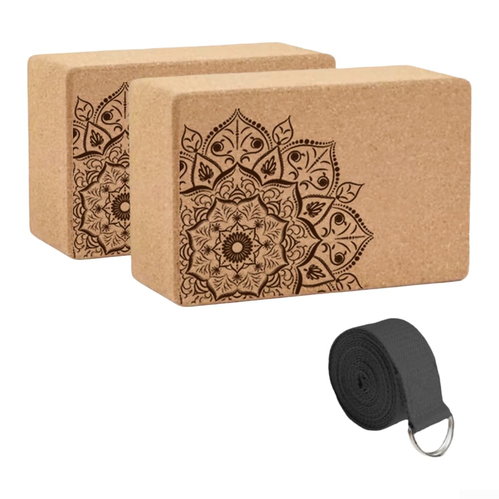 Kit Yoga EVA: 2 Bloques y Banda Elástica Antideslizante