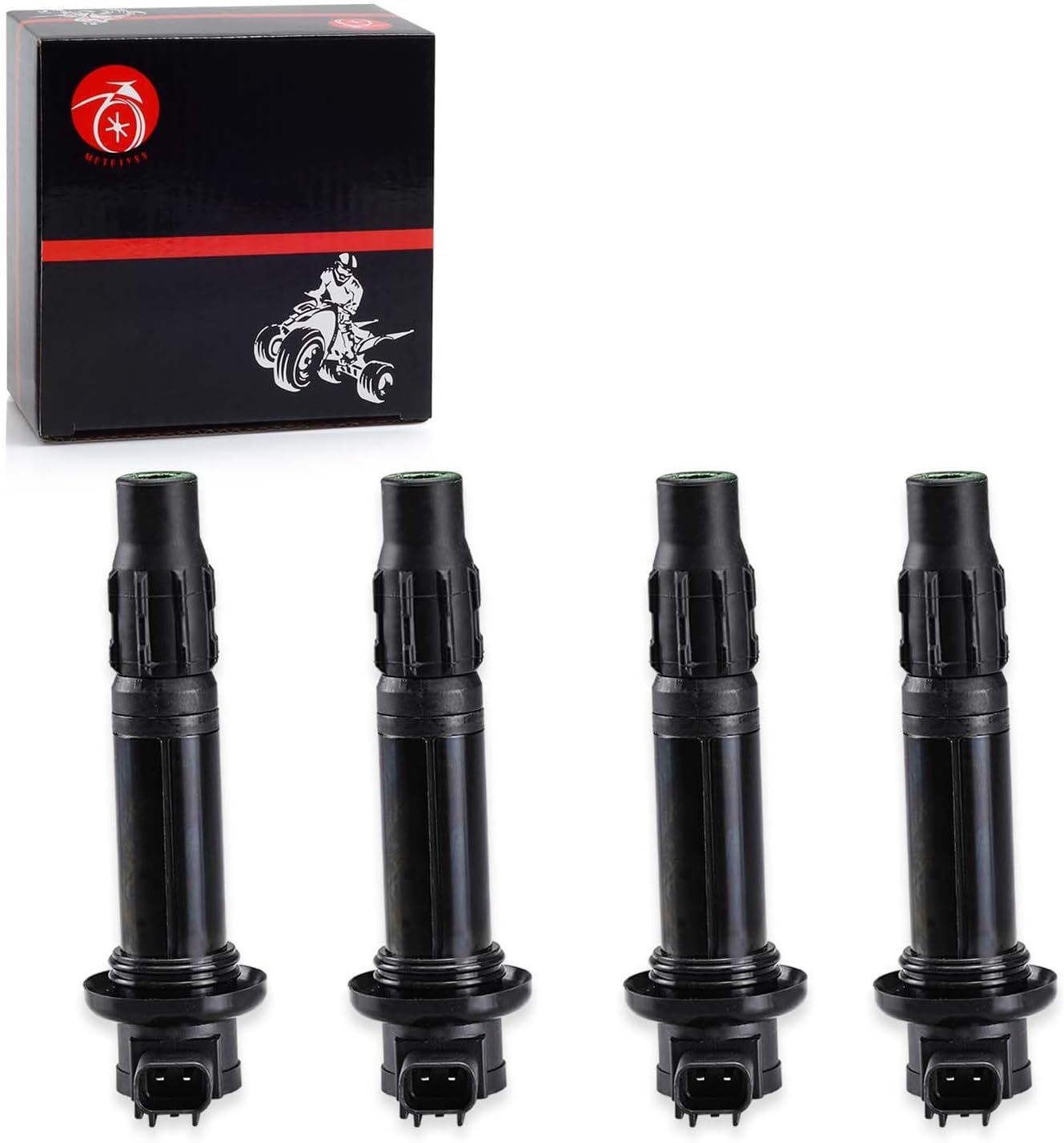 Ignition Coil 4 pcs Compatible with Yamaha YZF-R1 R1 2007 2008 4C8-82310-00-00
