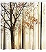 Ambesonne Autumn Shower Curtain, Fall Season Theme Picture of a Forest Tree Leaves an Abstract Woodland Background Print, Cloth Fabric Decor for Bathroom Set with Hooks, 69