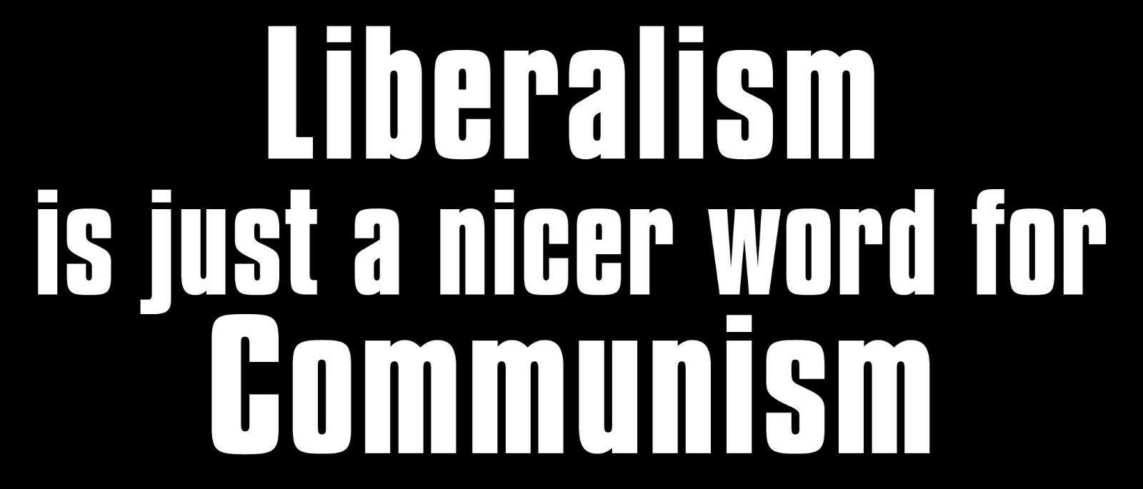 JR Studio 3x7 inch Liberalism Nicer Word for Communism Bumper Sticker - Conservative Anti Vinyl Decal Sticker Car Waterproof Car Decal Bumper Sticker