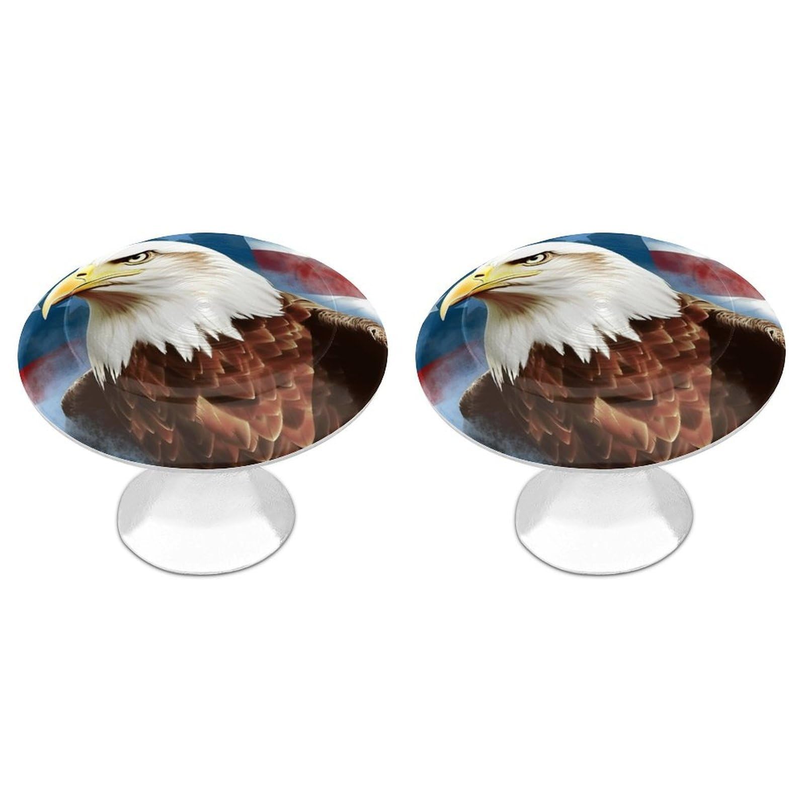Cabinet Handles Round Drawer Pulls American White Eagle Dresser Knobs for Cabinets and Drawers Handle for Bathroom Cupboard Drawers Cabinet Pulls for Kitchen Door