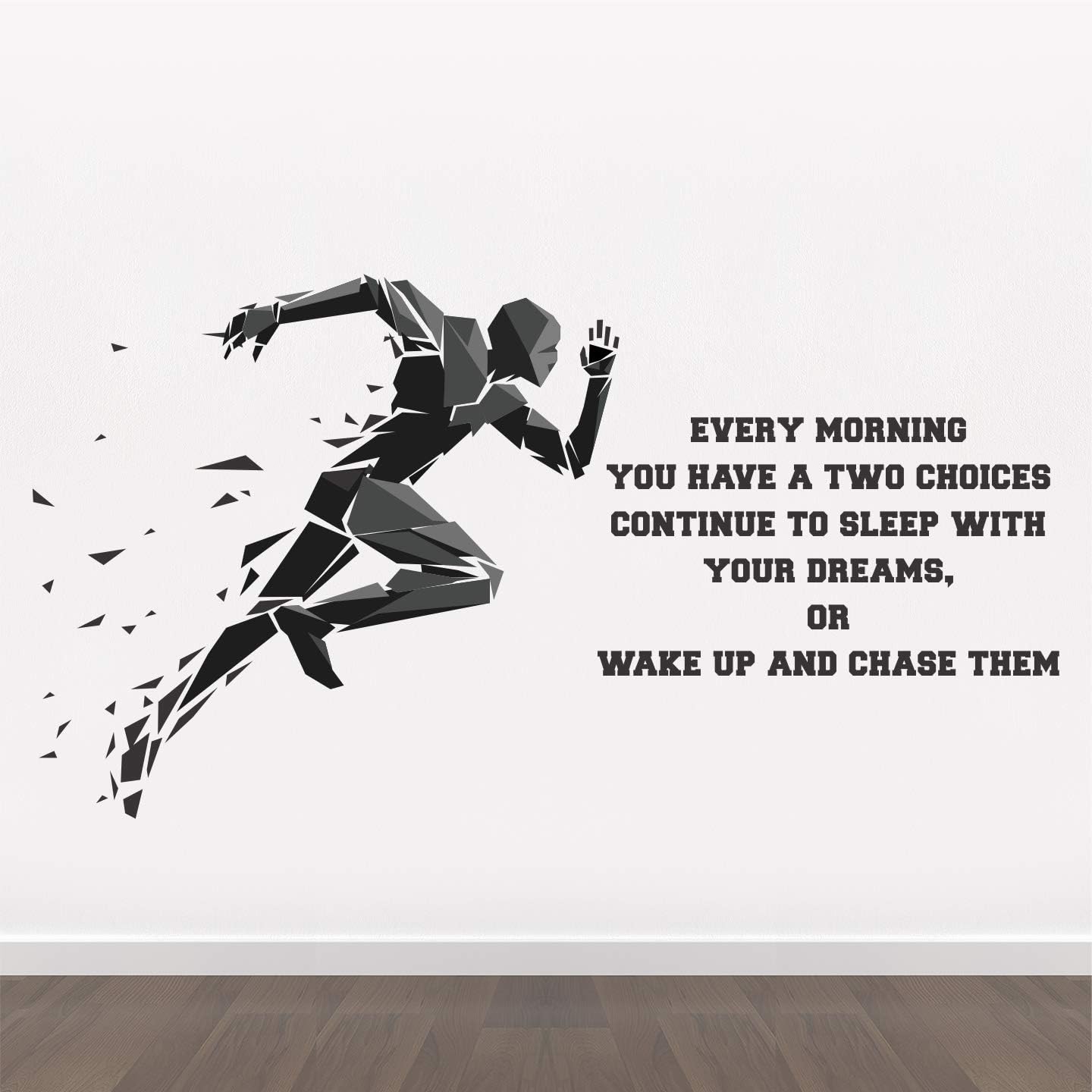 DREAM DECALS Motivational Quote - Gym, Fitness, Bodybuilding, Sports, Workout, Boxing Wall Sticker - RUN01 (Multi Colour, Vinyl - 180cm X 80 cm) (B0D98KDJ7N) Amazon Price History, Amazon Price Tracker