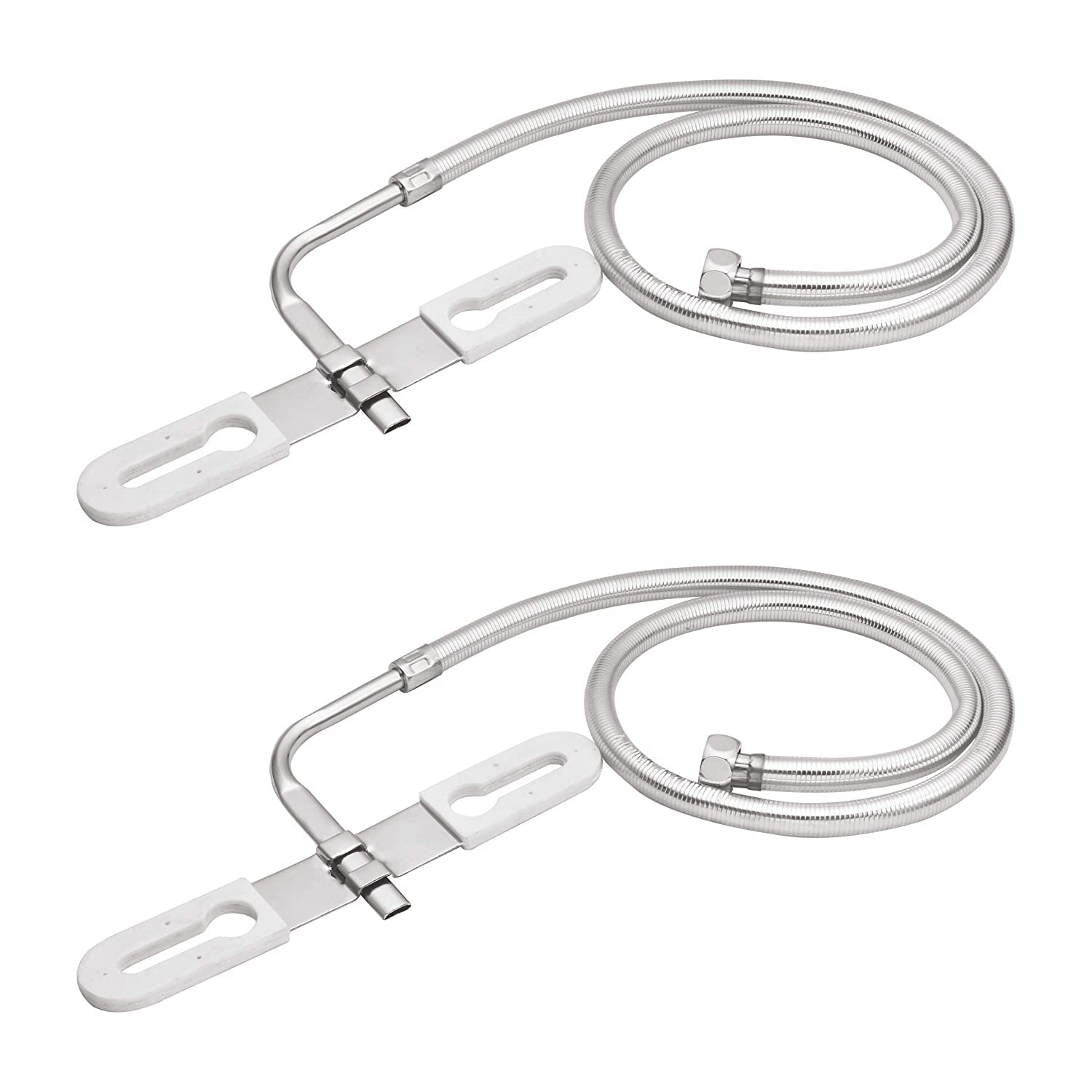 Ruhe® Hands-Free Jet Spray with Flat Nozzle |304-Grade Stainless Steel Toilet Bidet for Western Commodes with 2 Feet Chrome Plated PVC Hose| Pack of 2 (B08RMTVMV6) Amazon Price History, Amazon Price Tracker