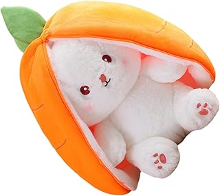 Homoyoyo Almofadas De Pelúcia Para Crianças Coelho De Pelúcia Coelho De Pelúcia Coelho De Pelúcia Coelho De Pelúcia Reversível Coelho De Pelúcia Escondendo Brinquedo De Cenoura Adorável