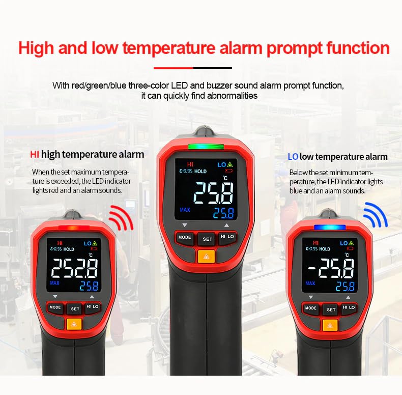 UNI-T UT301A+ UT302A+ UT303A+ UT301C+ UT302C+ UT303C+ UT301D+ UT302D+ UT303D+ Non-Contact Industry Thermometer Infrared Digital Thermometer(UT3013D+)