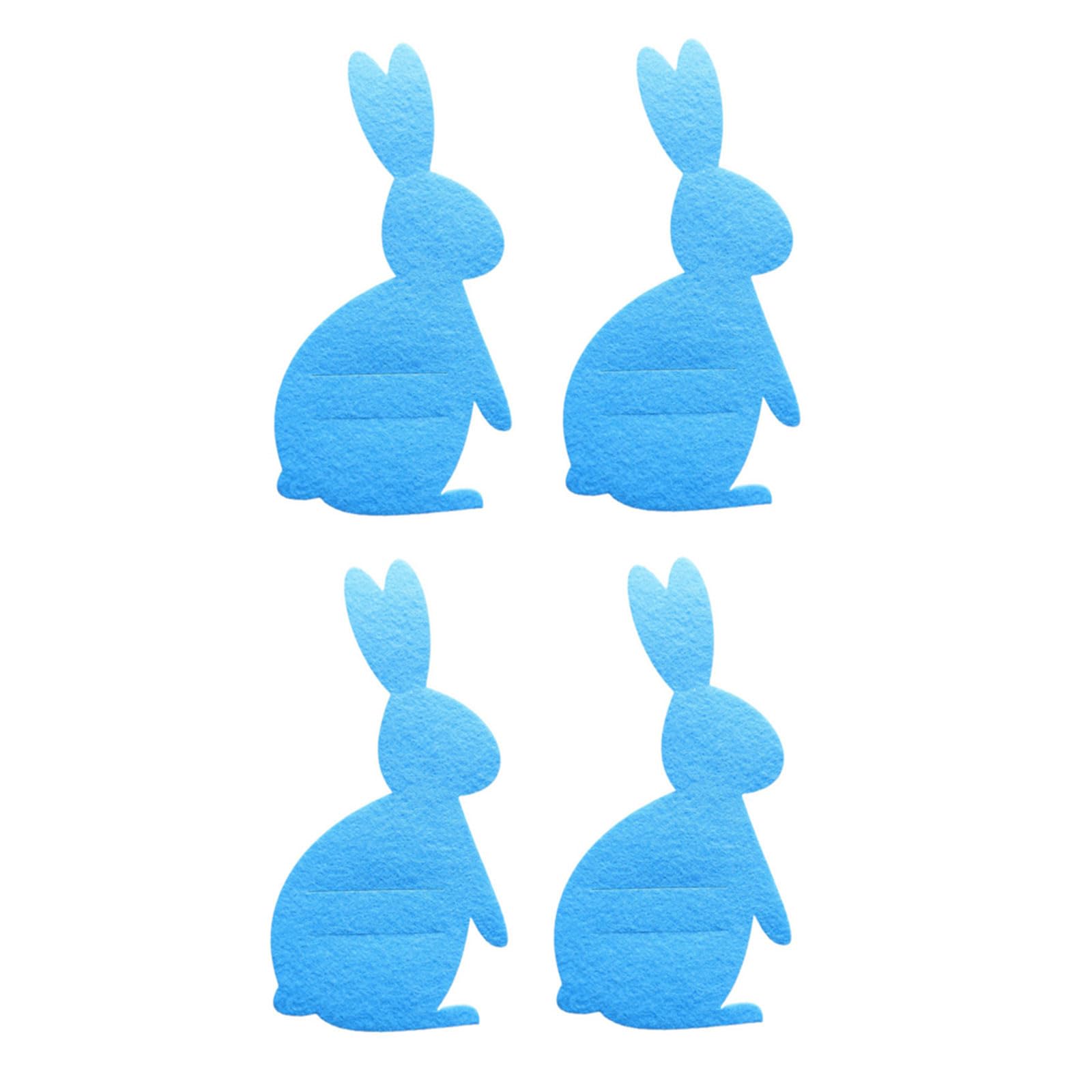 Elnwnnkc Of 4 Easters Themed Cutlery Pouches Easters Rabbits Cutlery Holders Cloth Flatware Bags for Holiday Celebrations Festival Utensil Sleeve