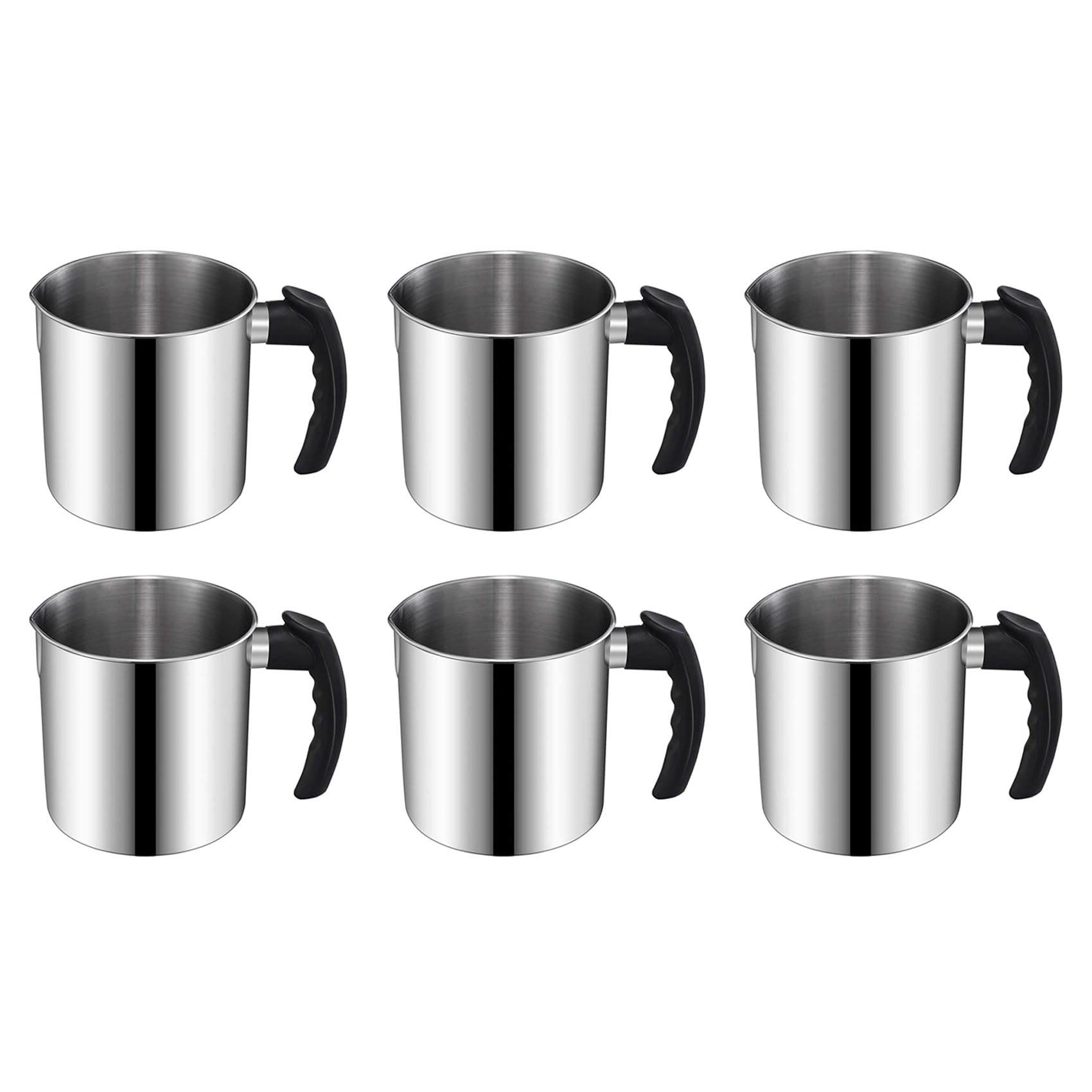 Vjsujehgy 6X Candle Making Pouring Pot, 44 Oz Double Boiler Wax Melting Pot, Candle Making Pitcher, Heat- Handle
