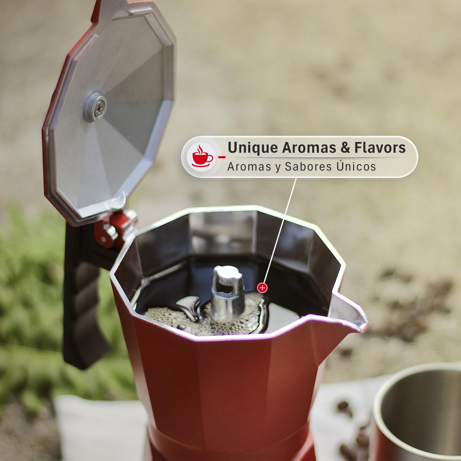 Amazon.com: Magefesa Colombia Red Stovetop Espresso Moka Pot, 6