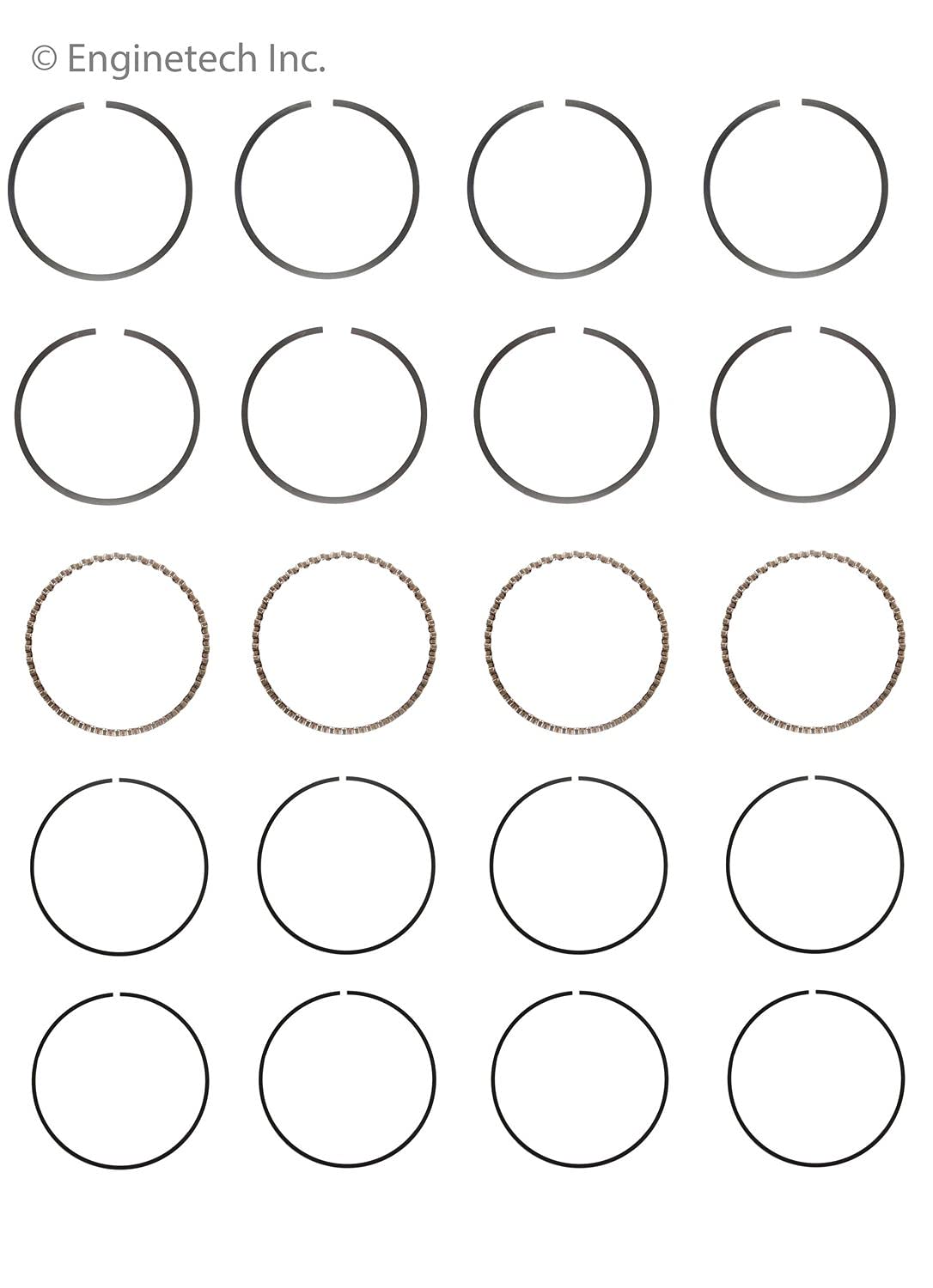 Enginetech S86414-STD Rings GM 2.2L DOHC