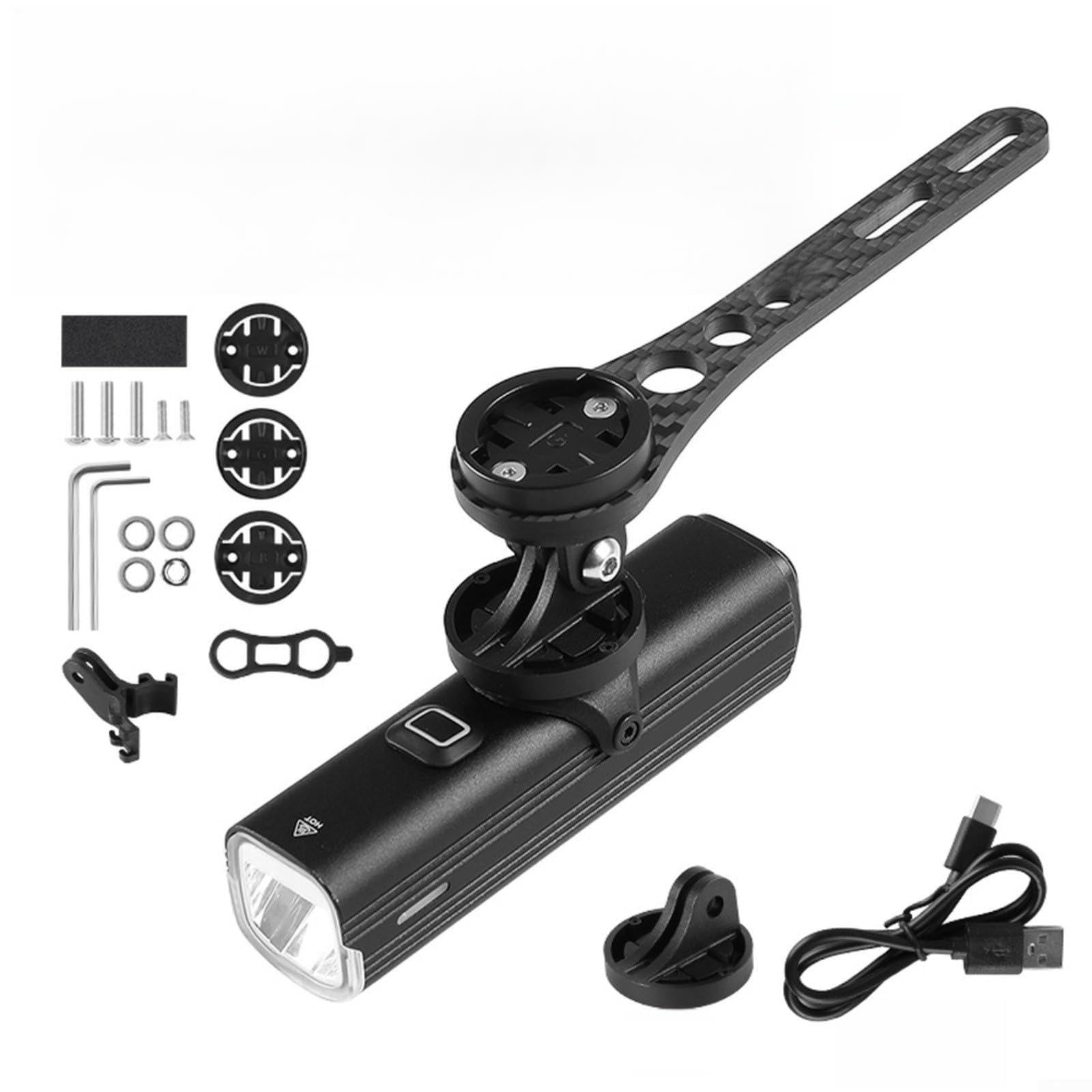 BlesConi Aluminum Alloy Bicycle Headlight with Quick-Release Design, High Output LED Bike Lamp for Safe Night Cycling, Versatile Front Light for Road and Mountain Bikes, Black(B)