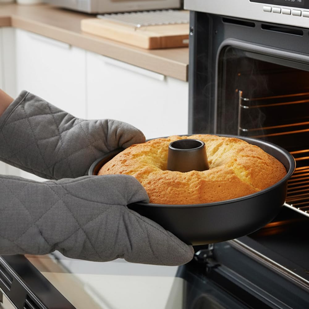Moule a Savarin en Acier Carbone Antiadhésif 26 cm - Cuisson Homogène & Démoulage Facile - Idéal Gâteau Couronne, Baba au Rhum & Pâtisserie Maison