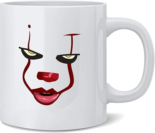 Miniatura 1 de Poster Foundry Taza de café de cerámica con cara de payaso de terror para Halloween, taza de té, regalo divertido y novedoso, 12 onzas