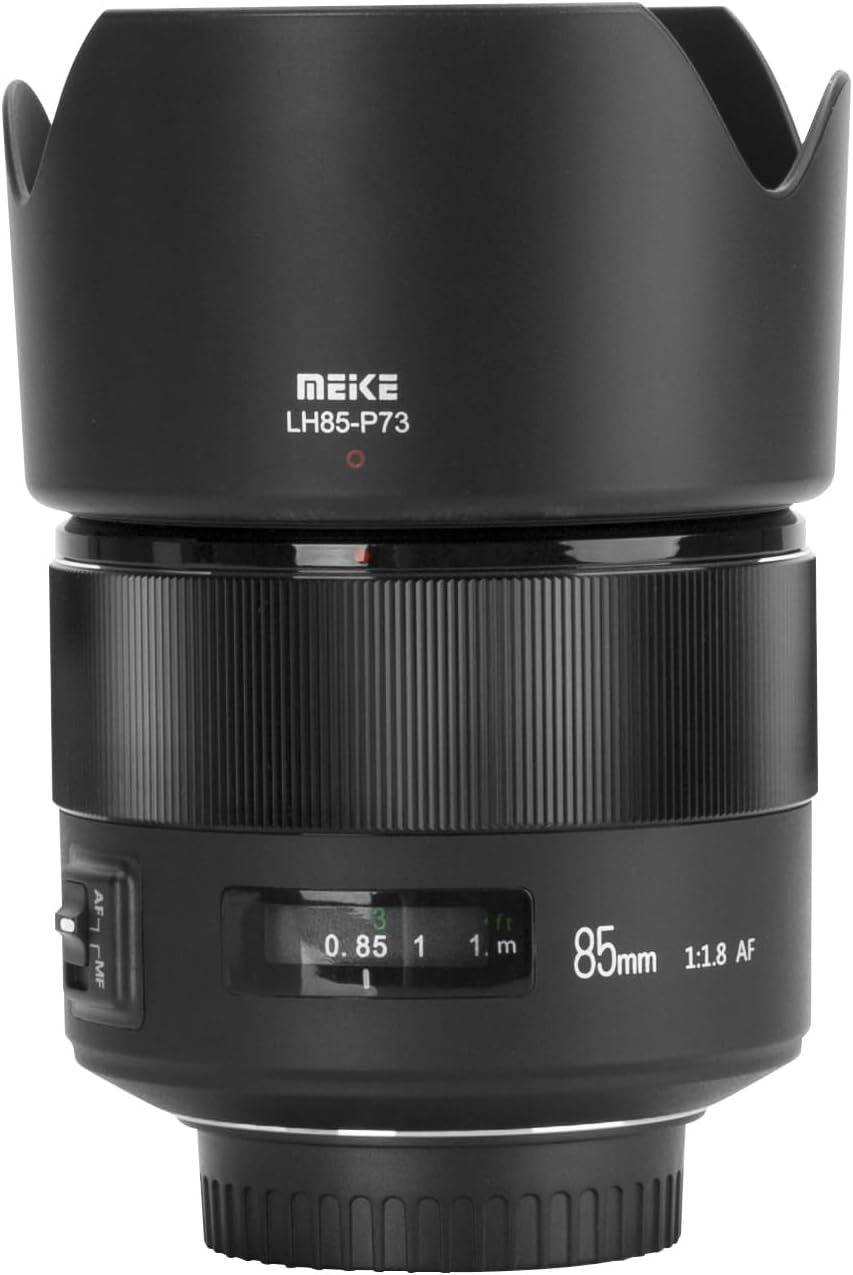 Meke 85Mm F1.8 Auto Focus Full Frame Large Aperture Lens For Nikon F Mount Dslr Cameras Nikon D850 D750 D780 D610 D3300 D3400 D3500 D5500 D5600 D5300 D5200 D5100 D7200 And Other F Mount Cameras-Black