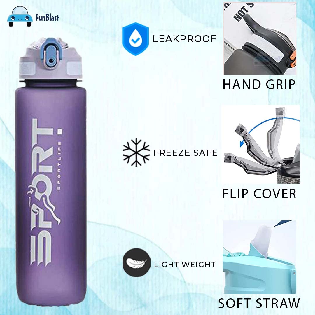 FunBlast Unbreakable Water Bottle - Leakproof & BPA-Free -4
