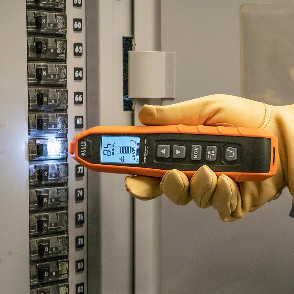 Klein Tools ET450EU Leitungssuchgerät Kabelsuchgerät Set | Stromkreisfinder für Sicherungen & Leitungen | 12–480 V AC | NCV Spannungsprüfung | CAT III 600 V | Mit Koffer