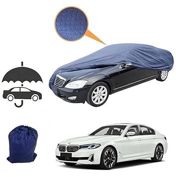 CAR UMBRELLA Ultra Bond Outdoor 100% Waterproof Scratch Less (Extremely Soft Inside Layer) Cushioned (Padded Thick Fabric 150gsm) UV Protected Car Body Cover for BMW 5 Series 2021 1 Yr Warranty