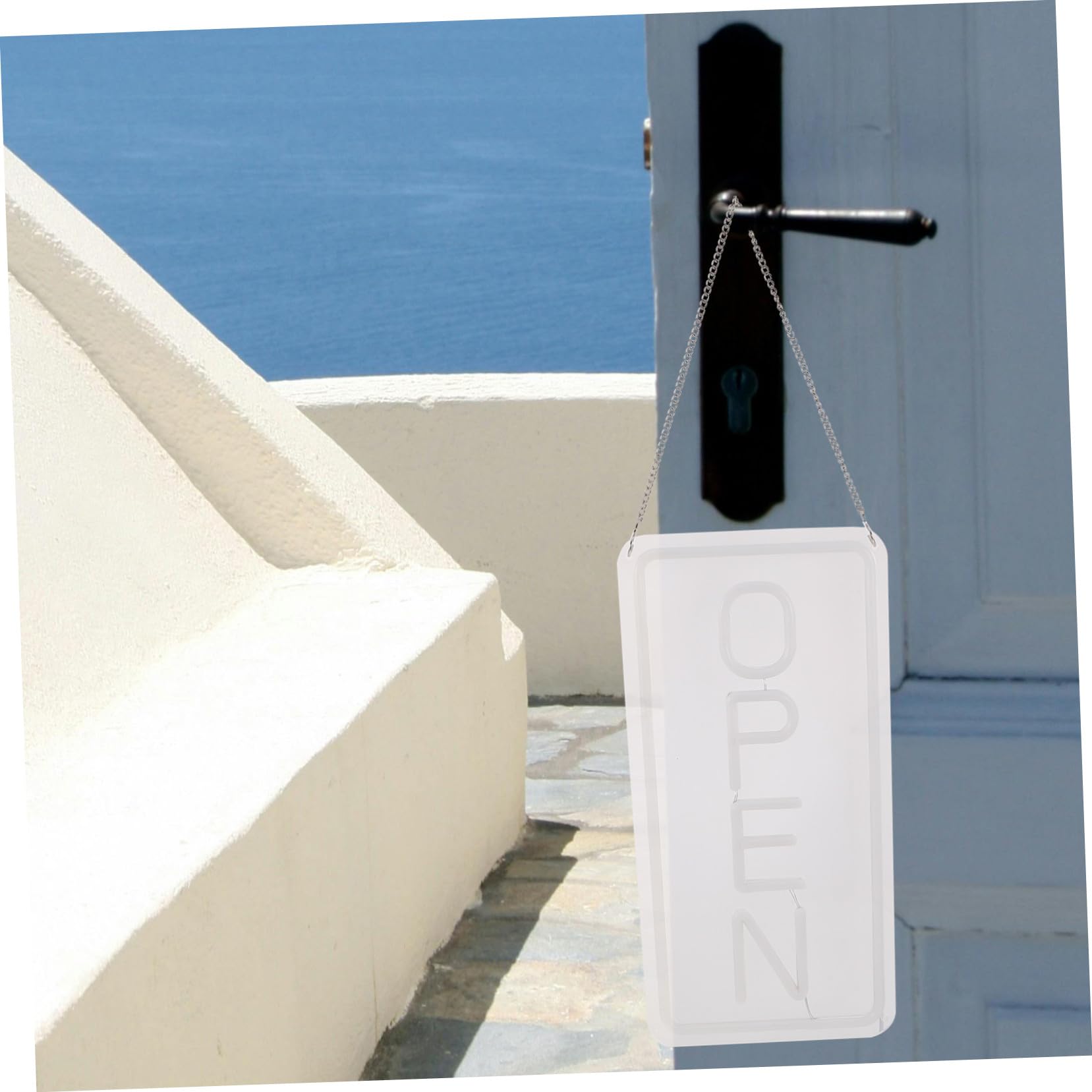 MAGICLULU Letrero De Neón Led Abierto Vertical Luces De Neón Para Tiendas y Restaurantes Decoración Transparente Usb Para Negocios y Habitaciones