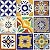 Tierra y Fuego Tile SET - Nine (9) 4¼ x 4¼ In. Ceramic Mexican Tiles - Talavera