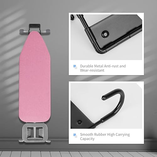 Miniatura 4 de BiJun Soporte de pared para tabla de planchar, colgador para tabla de planchar, soporte para tabla de planchar, soporte para tabla de planchar,