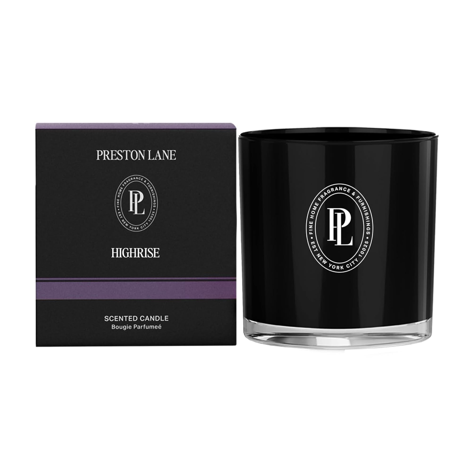 Preston Lane The Scented Candle, Luxury Candle with Vegan, Soy Wax Blend, Highrise, 7.5 Oz