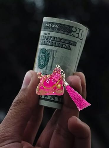 Miniatura 8 de Smiling Buddha keychain, attraction of wealth and protection.Feng Shui. (Pink)