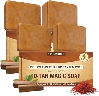 Magic Soap Tan Removal Sandalwood & Saffron Magic Soaps For Bath | Paraben Free | Chandan & Kesar Bath Soaps | Handmade So... Price In India
