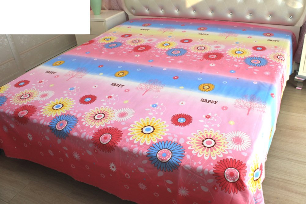Coton sergé lin drap double drap plat pour élève 230x250cm